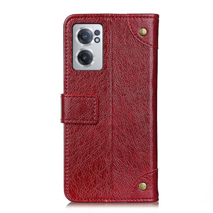 Bild 3, OnePlus Nord CE 2 5G Fodral Nit Dekor Läder Röd