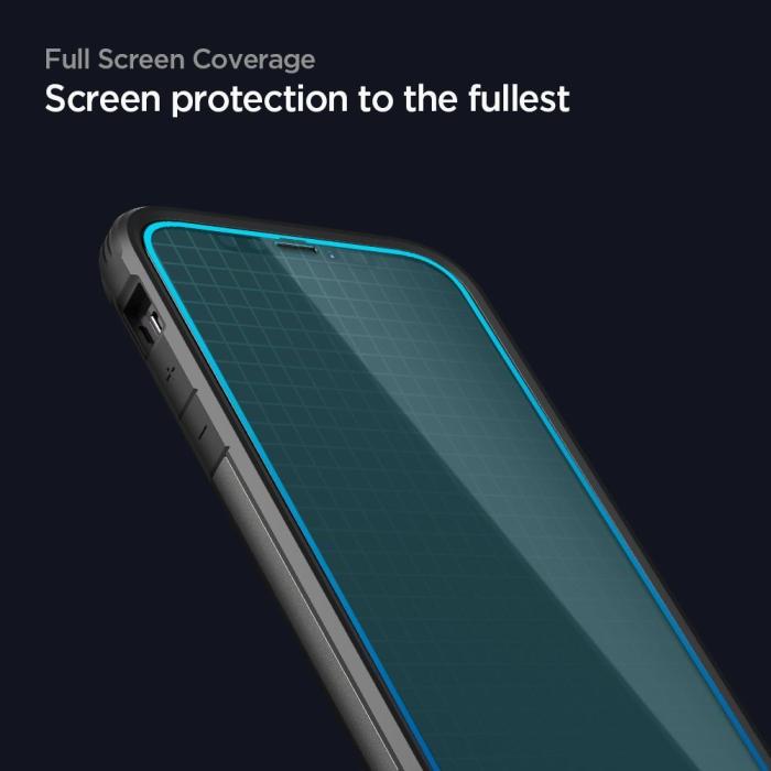 Bild 5, Spigen iPhone 12 / 12 Pro Skärmskydd Glass FC Härdat Glas