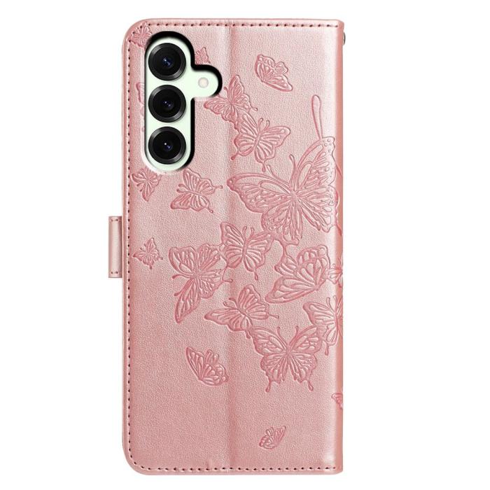 Bild 5, Samsung Galaxy A57 5G Fodral Med Fjäril Tryck Roséguld