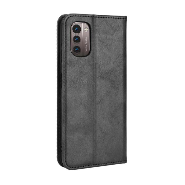 Bild 3, Nokia G11 / G21 Fodral Flip Retro Svart