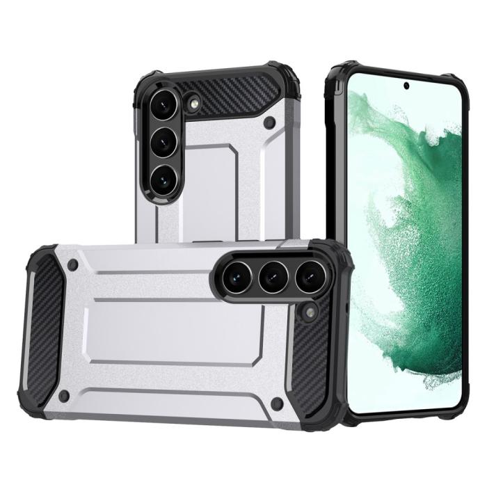 Bild 1, Samsung Galaxy S23 Plus Skal Shockproof Hybrid Armor Silver