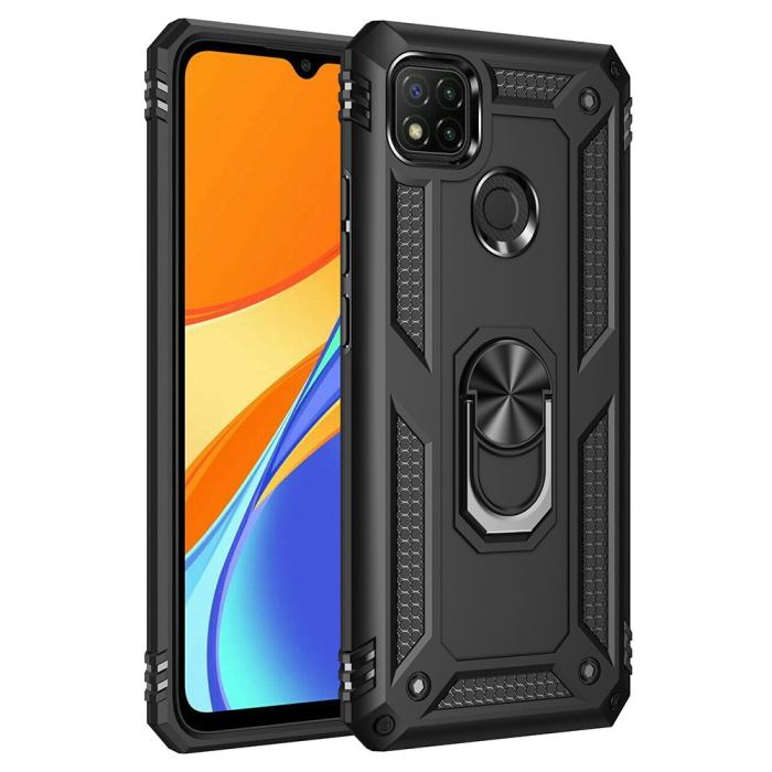 Bild 1, Xiaomi Redmi 9C Skal Ring Shockproof Svart