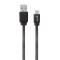 GEAR Billaddare 2.4A 2xUSB Inkl. 1m USB-C Kabel Svart