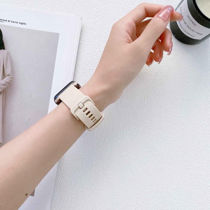 Bild 4, Apple Watch 42/44/45/49 mm Armband Silikon Svartaktig Grön