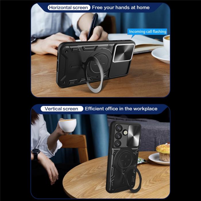 Bild 4, Samsung Galaxy S26 Skal CamShield Kickstand Hybrid Svart