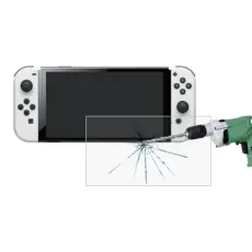 Nintendo Switch OLED Sk&auml;rmskydd H&auml;rdat Glas