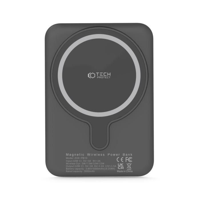 Bild 2, Tech-Protect 5000 mAh MagSafe Powerbank LifeMag Svart
