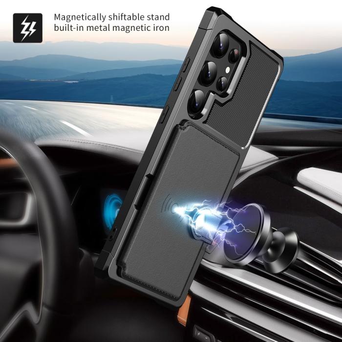 Bild 6, Galaxy S24 Ultra Skal Med Plånboksfunktion Svart
