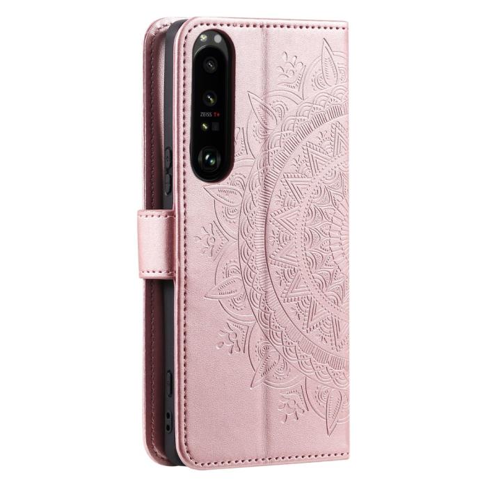 Bild 6, Sony Xperia 1 VI Mandala Läder Fodral Roséguld