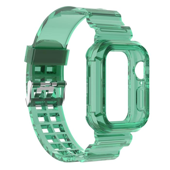 Bild 1, Apple Watch 38/40/41mm Kristall Skal/Armband Grön