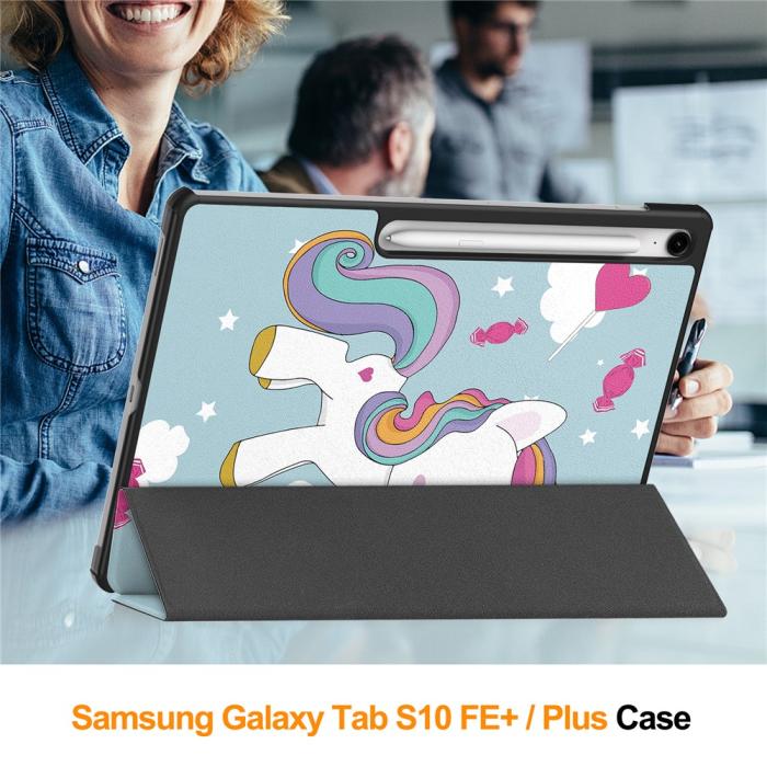 Bild 3, Samsung Galaxy S10 FE Plus Fodral Tri-Fold Enhörning
