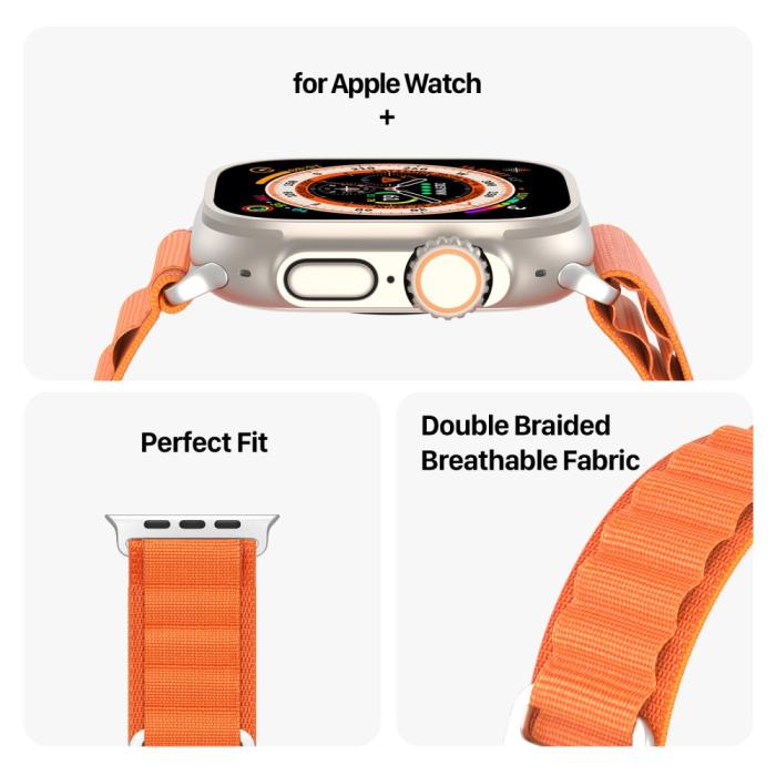 Bild 4, DUX DUCIS Apple Watch 42/44/45/49 mm Armband Polyester Pro