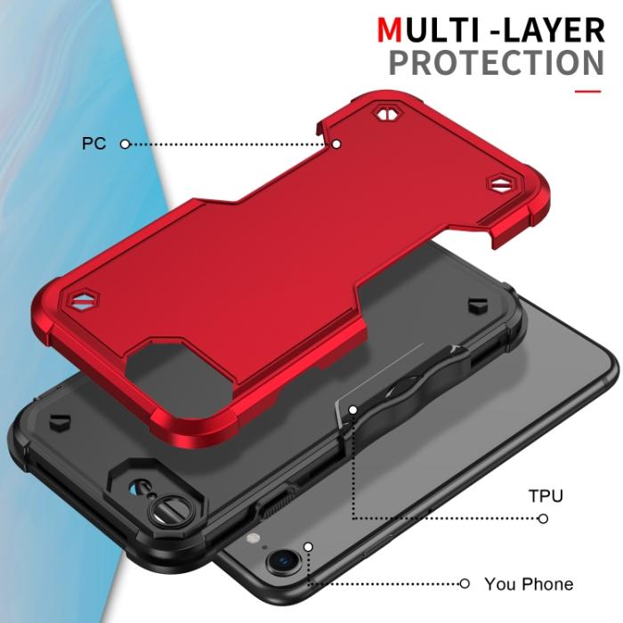 Bild 3, iPhone 7/8/SE Skal Non-Slip Armor Hybrid Mint