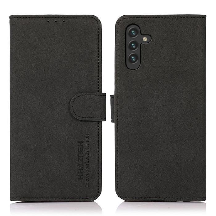 Bild 1, KHAZNEH Samsung Galaxy A04s / A13 5G Fodral Retro Läder Svart