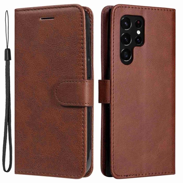 Bild 1, Samsung Galaxy S23 Ultra Fodral Solid Läder Brun