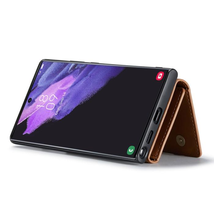 Bild 2, DG.MING Galaxy S23 Ultra Skal Med Magnetisk Plånbok Brun