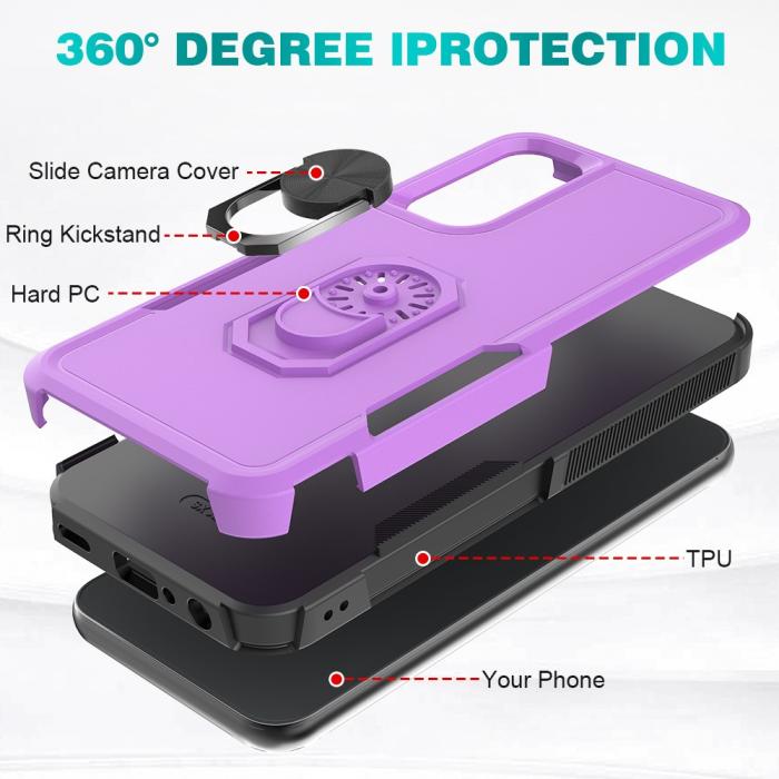 Bild 3, Samsung Galaxy A25 5G Skal Ring Shockproof Xtreme Lila