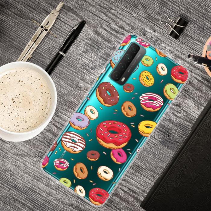 Bild 2, Huawei P Smart (2021) - Skal Med Tryck - Donuts