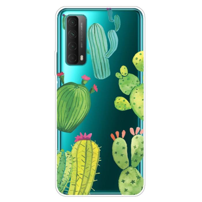 Bild 1, Huawei P Smart (2021) - Skal Med Tryck - Cactus
