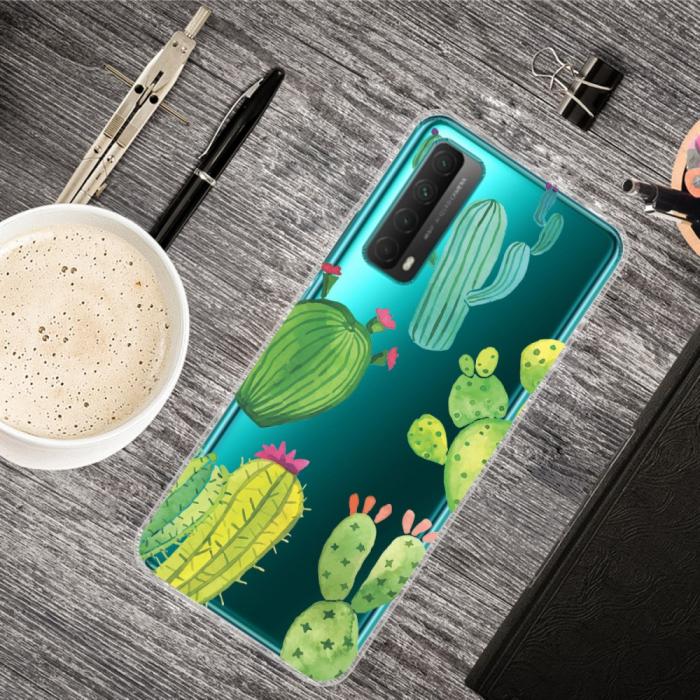Bild 2, Huawei P Smart (2021) - Skal Med Tryck - Cactus
