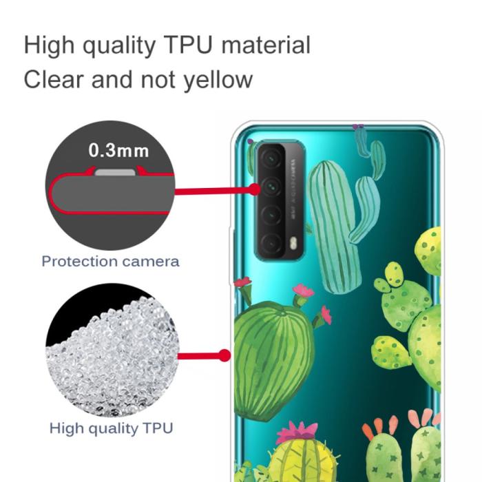 Bild 4, Huawei P Smart (2021) - Skal Med Tryck - Cactus