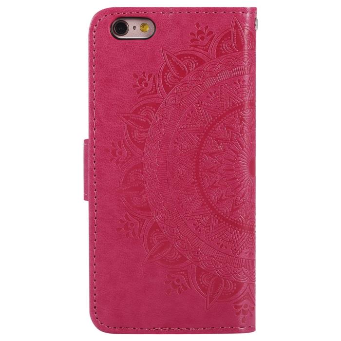 Bild 3, iPhone 6/6S - Mandala Läder Fodral - Rosa