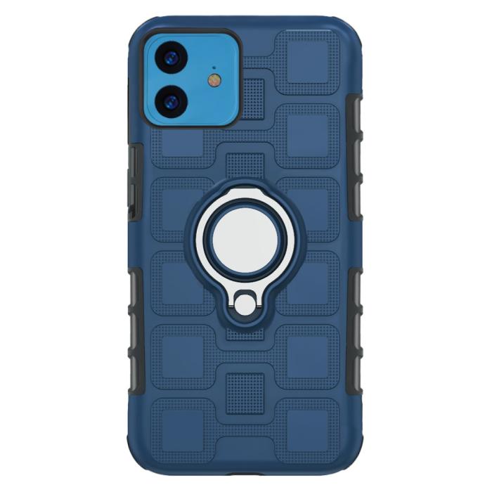 Bild 2, iPhone 11 - Armour Ring Skal - Funkar med magnethållare - Mörk Blå
