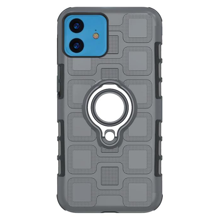 Bild 2, iPhone 11 - Armour Ring Skal - Funkar med magnethållare - Grå