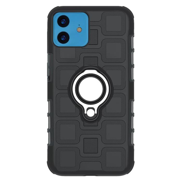 Bild 2, iPhone 11 - Armour Ring Skal - Funkar med magnethållare - Svart