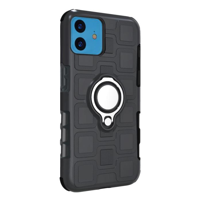 Bild 3, iPhone 11 - Armour Ring Skal - Funkar med magnethållare - Svart