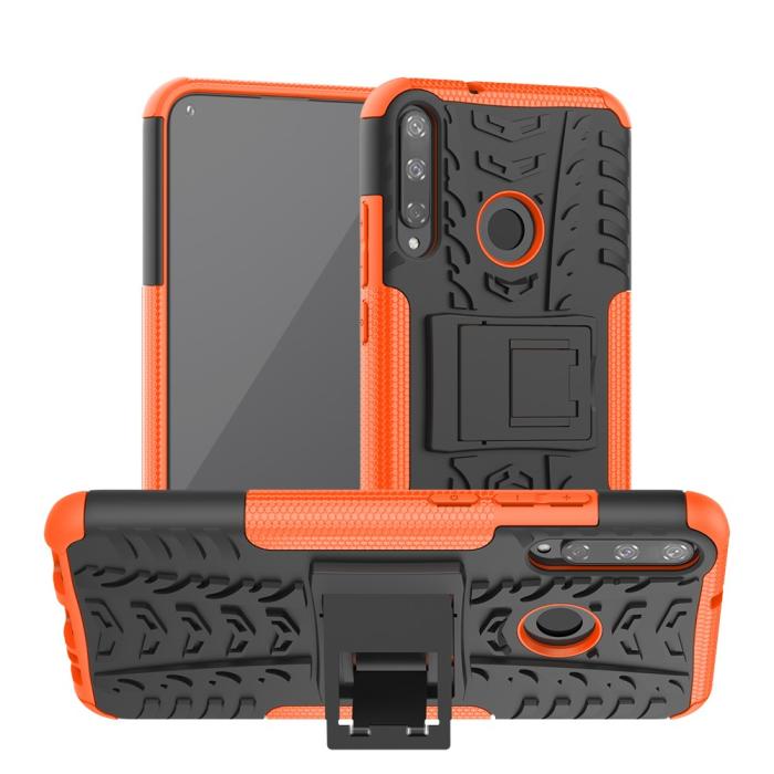 Bild 1, Huawei P40 Lite E - Ultimata Stöttåliga Skalet med Stöd - Orange