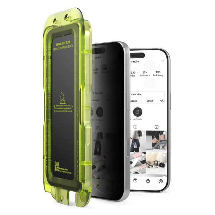 Bild 2, Ringke iPhone 17 Pro Max 2-PACK Easy Slide Skärmskydd Härdat Glas