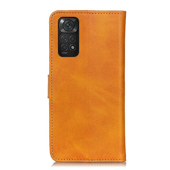 Bild 3, Xiaomi Redmi Note 11 4G Fodral Solid Läder Brun