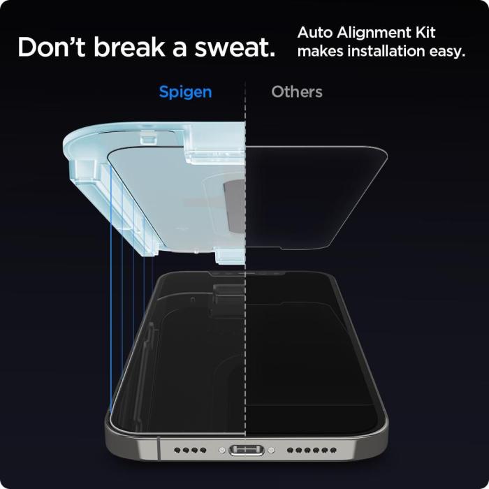 Bild 2, Spigen iPhone 12/12 Pro 2-PACK Skärmskydd GLAS.tR 