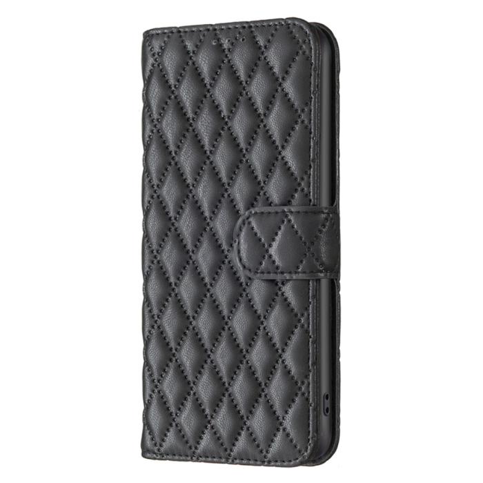 Bild 4, iPhone 16 Pro Max Fodral Diamond Läder Svart