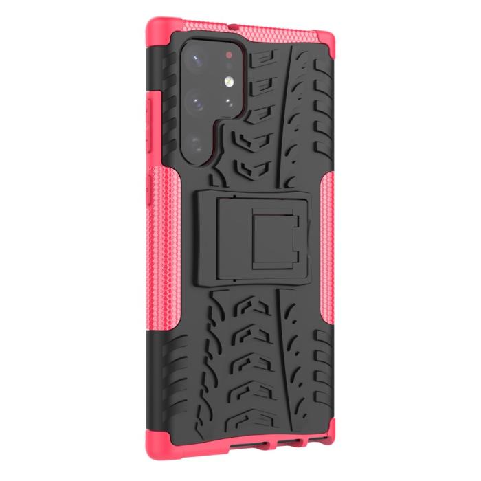 Bild 3, Samsung Galaxy S22 Ultra Skal Ultimata Stöttåligt med Stöd Rosa