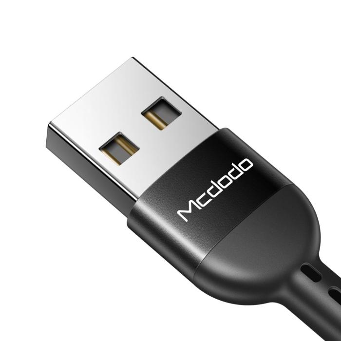 Bild 6, Mcdodo 1.8m QC 3.0/4.0 USB-C Flexibel Nylon Kabel Svart
