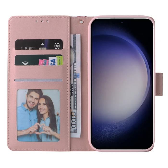 Bild 2, Samsung Galaxy S25 Fodral Läder Marmor Lila