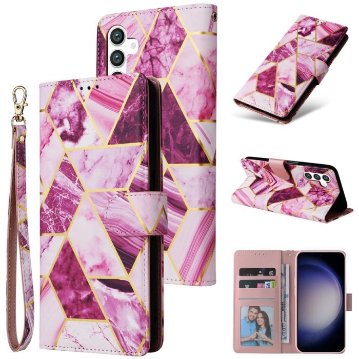 Bild 6, Samsung Galaxy S25 Fodral Läder Marmor Lila