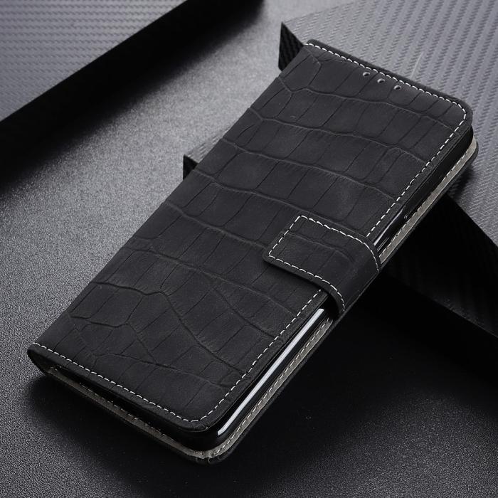 Bild 5, Samsung Galaxy S23 Fodral Krokodil Textur Svart