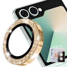 ENKAY Samsung Galaxy Z Flip 8 Linsskydd Glitter Guld