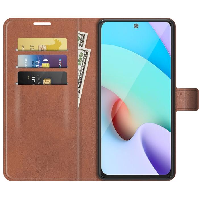 Bild 4, Xiaomi Redmi 10 Fodral Solid Läder Brun