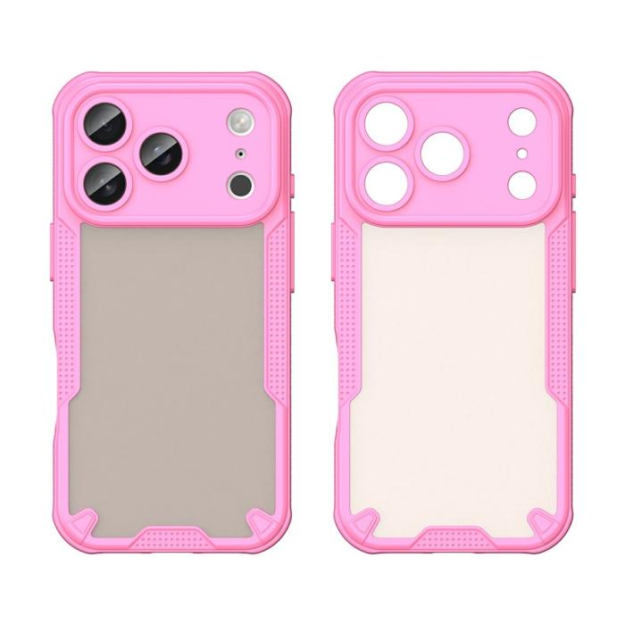 Bild 2, iPhone 18 Pro / 17 Pro Skal Hybrid Frostat Transparent Rosa
