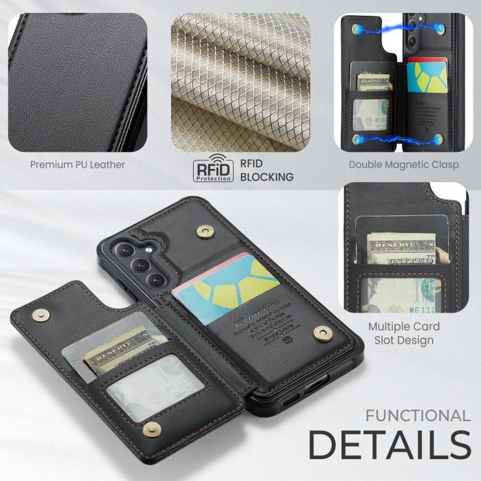 Bild 2, CASEME Samsung Galaxy S26 Skal RFID Kickstand Svart