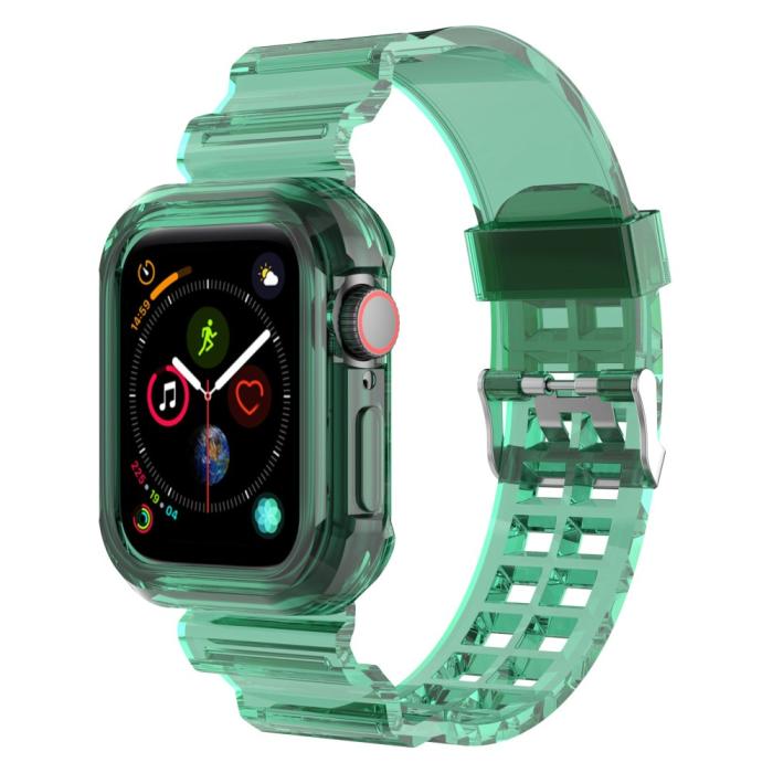 Bild 2, Apple Watch 38/40/41mm Kristall Skal/Armband Grön