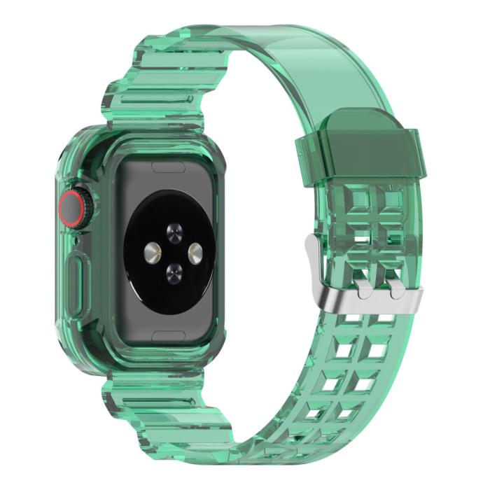 Bild 3, Apple Watch 38/40/41mm Kristall Skal/Armband Grön