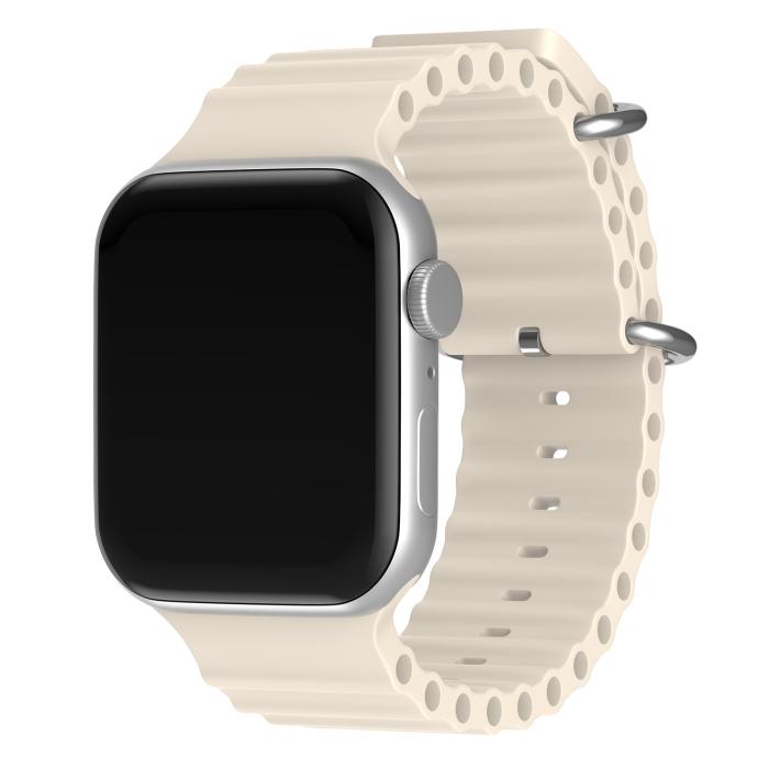 Bild 2, Apple Watch 42/44/45/49 mm Armband Ocean Wave Starlight