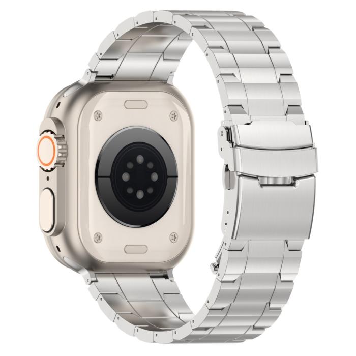 Bild 1, Apple Watch 42/44/45/49 mm Armband Steel Titanium Silver