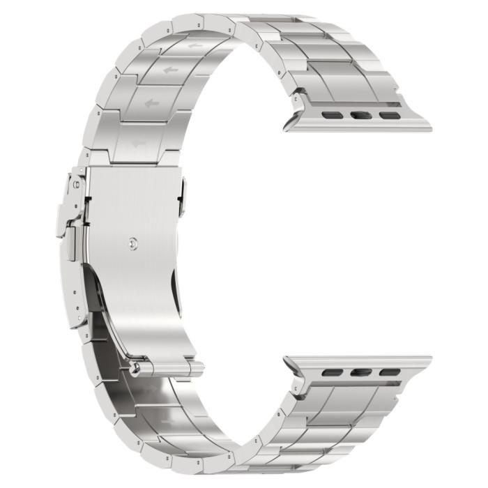 Bild 2, Apple Watch 42/44/45/49 mm Armband Steel Titanium Silver