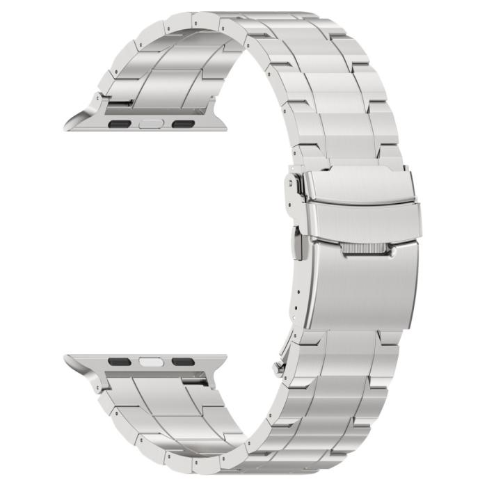 Bild 3, Apple Watch 42/44/45/49 mm Armband Steel Titanium Silver